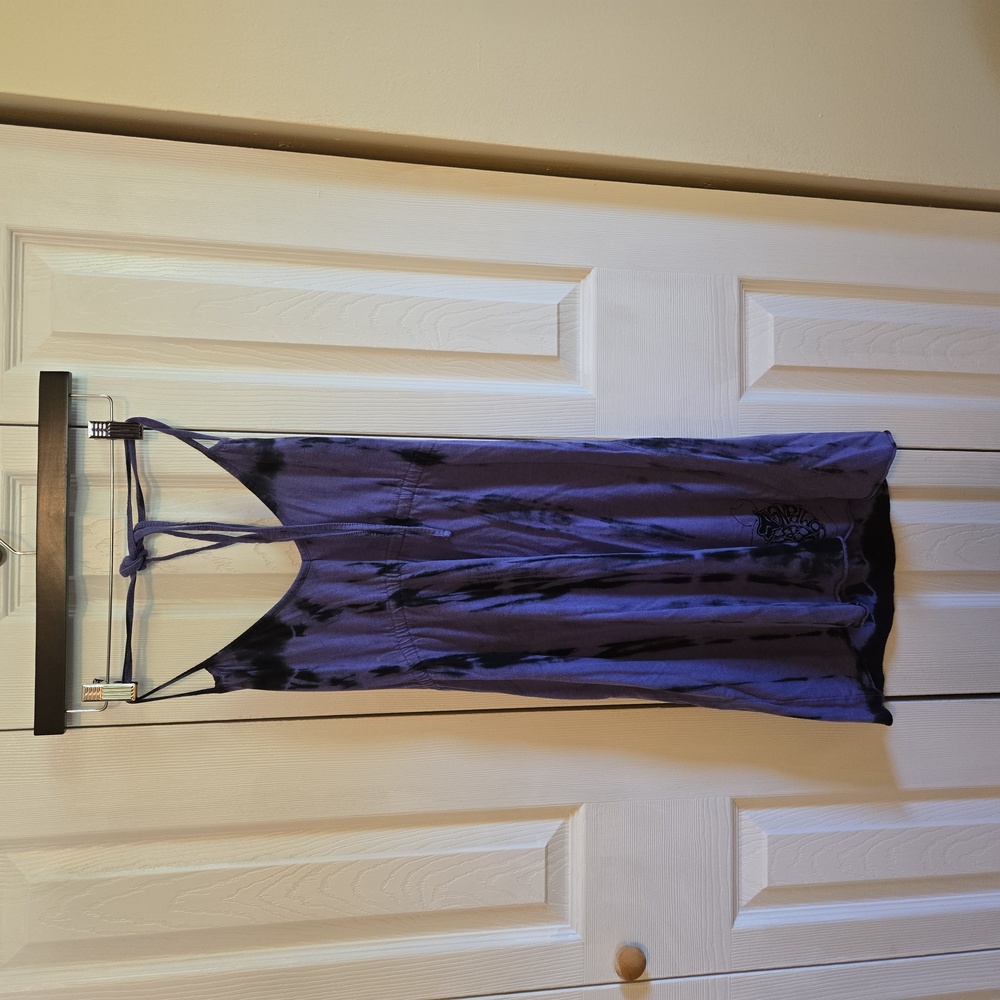 Fox Purple and Black Tie-Dye Surf Dress